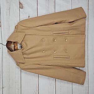 Steve Madden Tan Wool Short Pea Coat - Size Large